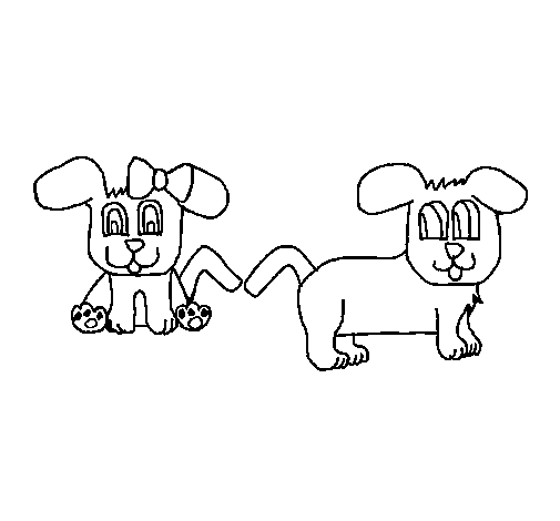 Puppys coloring page
