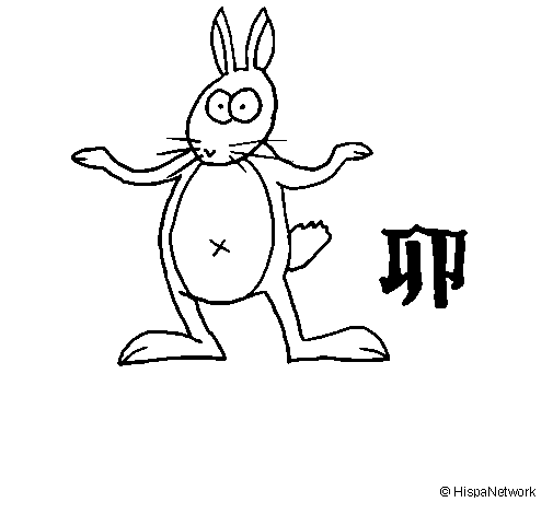 Rabbit 2 coloring page