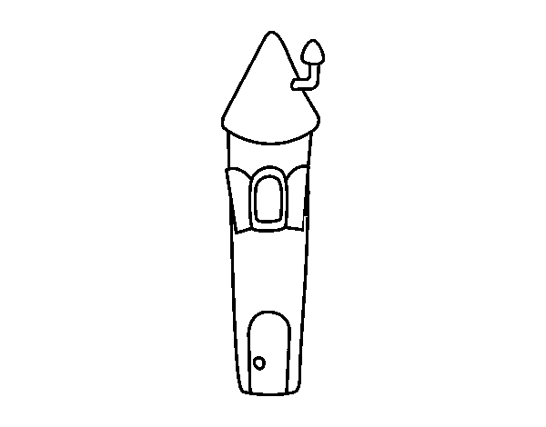 Rapunzel's tower coloring page