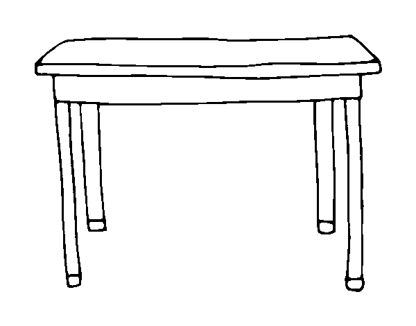 Rectangular table coloring page