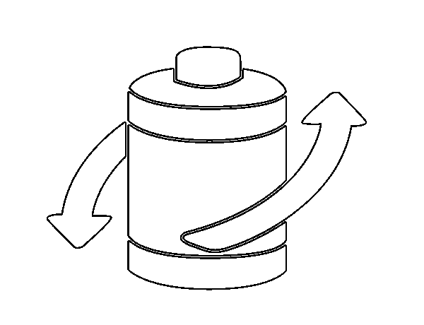 Recycle batteries coloring page