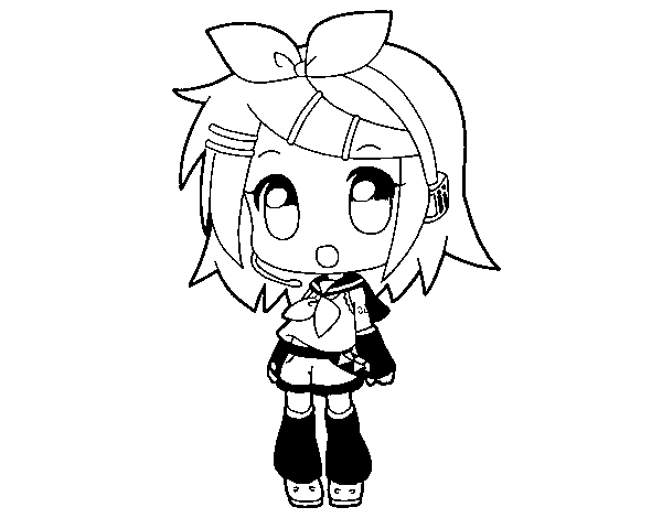 Rin coloring page