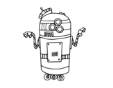 Robot in service coloring page