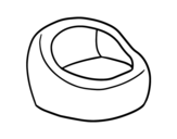 Round armchair coloring page
