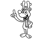 Rudolph the Red-Nosed Reindeer coloring page