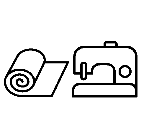 Sewing machine coloring page