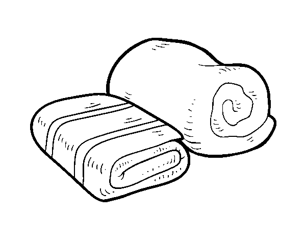 Shower towels coloring page