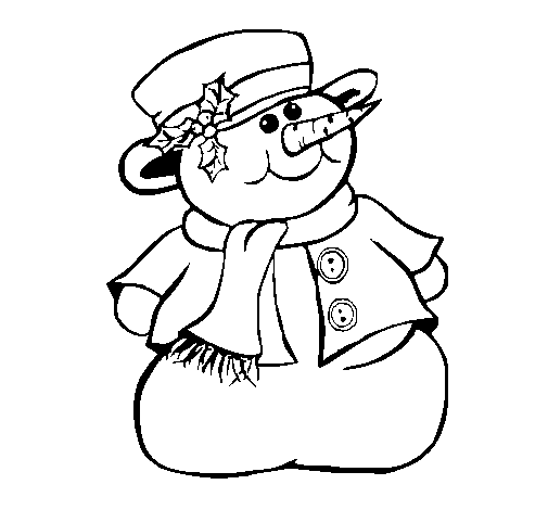 Snowman II coloring page
