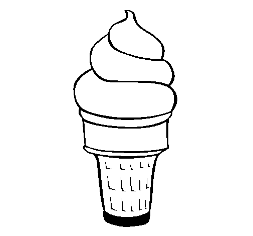 Soft ice-cream coloring page