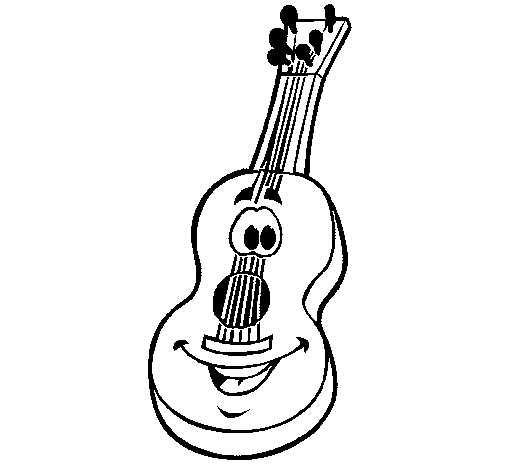 Spanish guitar coloring page