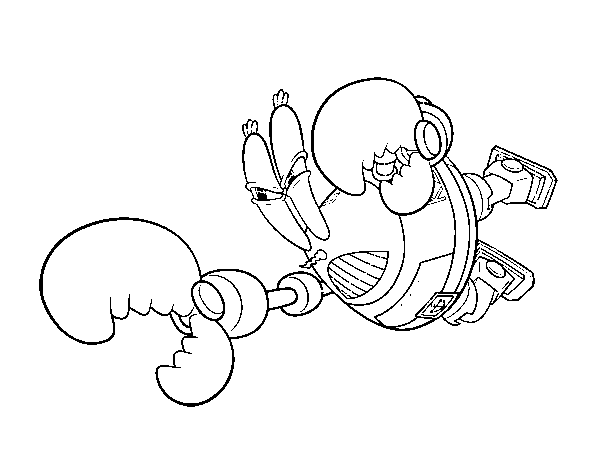 Sponge Bob - Sir pinch-a-lot to the attack coloring page