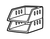 Dibujo de Stackable trays