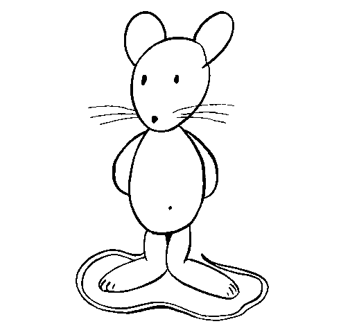 Standing rat coloring page