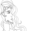 Starry face coloring page