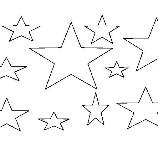 Stars 4 coloring page