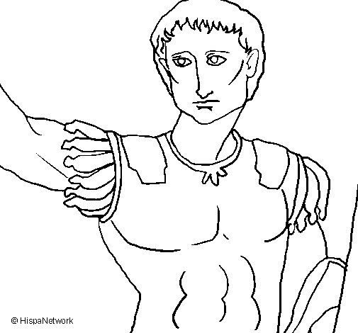 Statue of Caesar coloring page