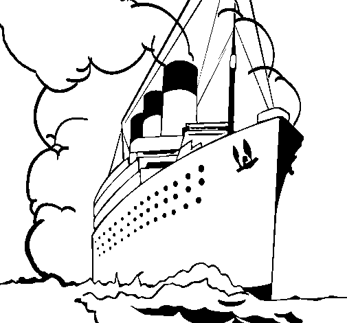 Steamboat coloring page