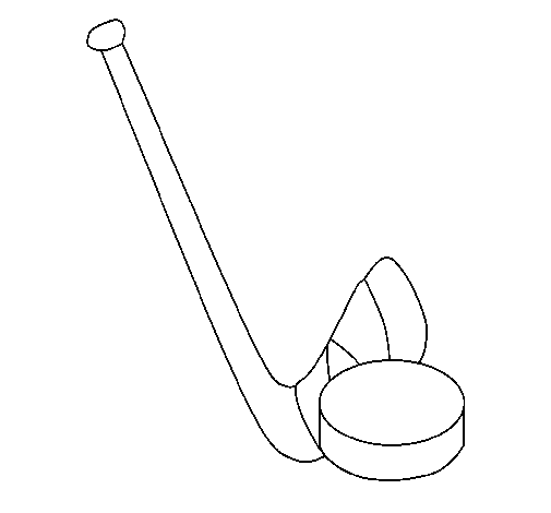 Stick and puck coloring page