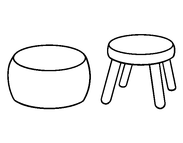 Stools coloring page