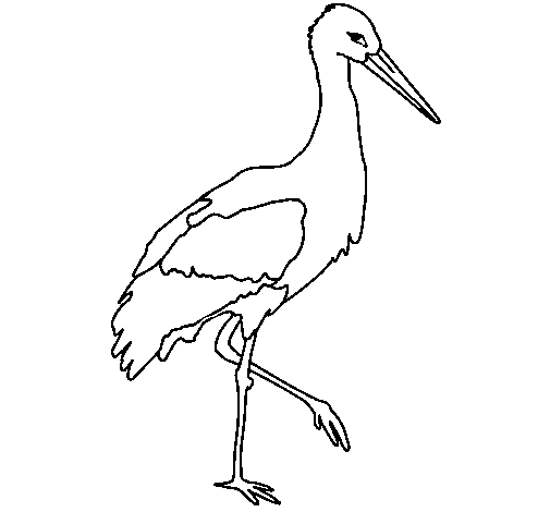 Stork 1 coloring page