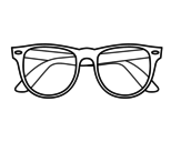 Sunglasses coloring page