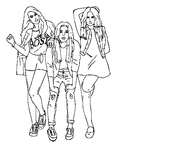 Sweet California Group coloring page