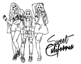 Sweet California Group coloring page