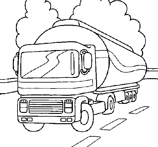 Tanker coloring page