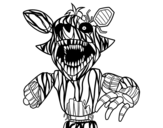 Terrifying Foxy from Five Nights at Freddy's coloring page