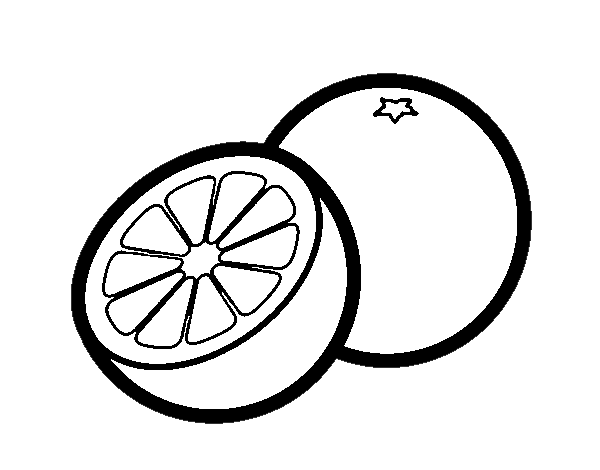 The oranges coloring page