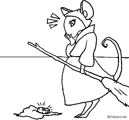 The vain little mouse 2 coloring page