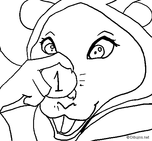 The vain little mouse 3 coloring page