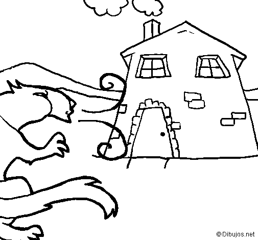 Three little pigs 11 coloring page