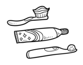 Toothbrushes coloring page