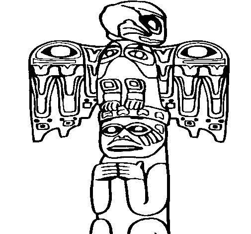 Totem coloring page