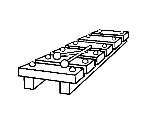 Toy xylophone coloring page