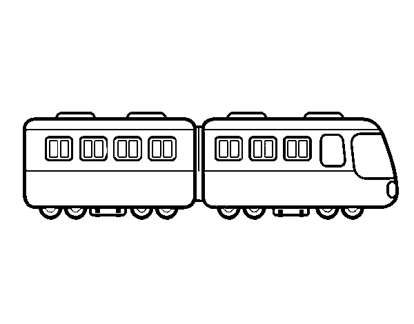 Train carriages coloring page