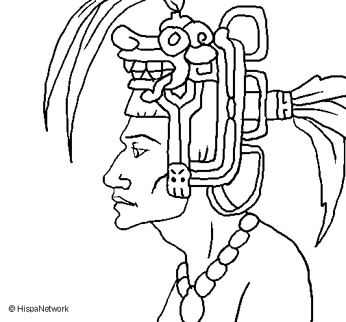 Tribal chief coloring page