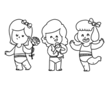 Triplets coloring page