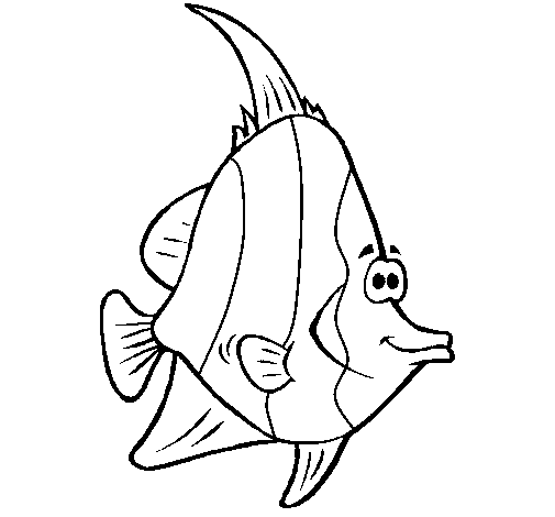 Tropical fish coloring page