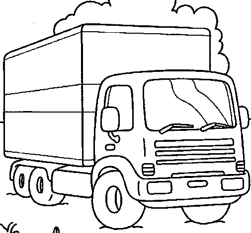 Truck 3 coloring page