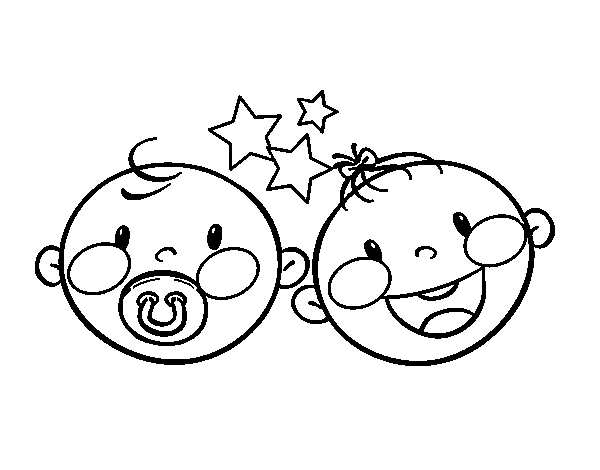 Twins 2 coloring page