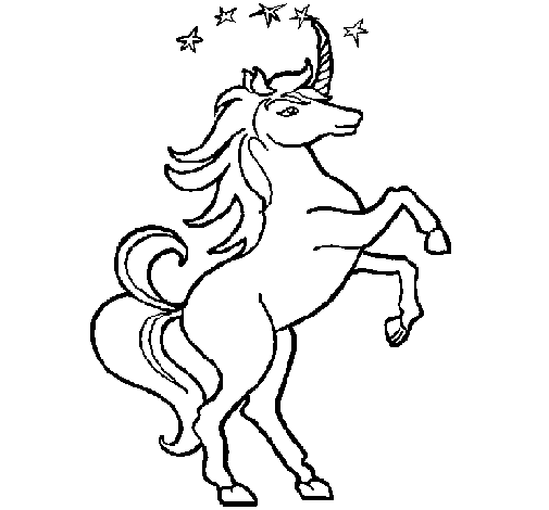 Unicorn coloring page