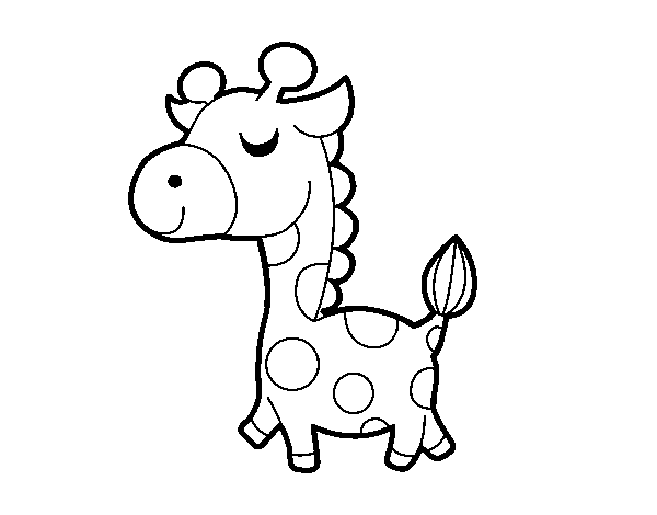 Vain giraffe coloring page