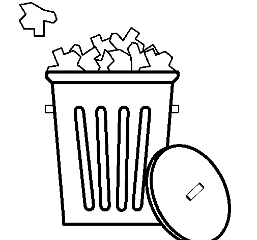 Wastebasket coloring page