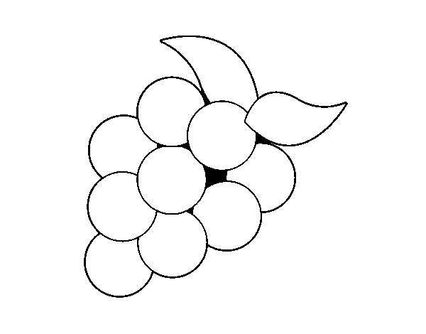 White table grapes coloring page