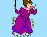 Coloring page Fairy godmother painted byolivia