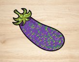 Coloring page Organic eggplant painted bysophia
