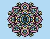 Coloring page Mandala for mental concentration painted byLornaAnia