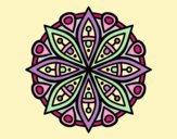 Coloring page Mandala for the concentration painted byLornaAnia